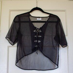 Lucca Sheer Tie-Up Blouse